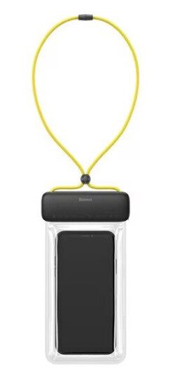 Baseus Let's Go Universal waterproof case for smartphones (black+yellow)