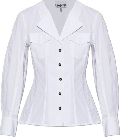 Ganni Dame Bluser & Skjorter Hvit XS,