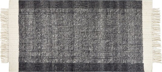 Atlanti Ullteppe 80x150 cm - Svart/hvit