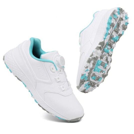 Holocky Dame Golf Sko Spikeless Vanntett Golf Sport Sneakers White Blue 38