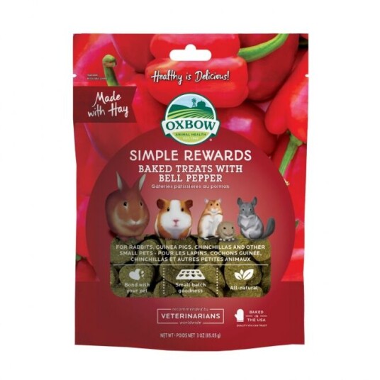 Oxbow Simple Rewards Baked Treats With Bell Pepper 85 G Oxbow Simple Rewards Baked Treats With Bell Pepper 85 G