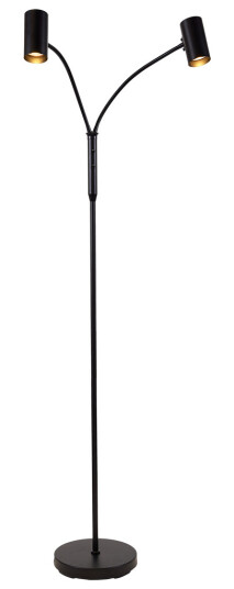 BRASIL 2 Gulvlampe – Svart/Krom 2x7W GU10 LED H 140 cm