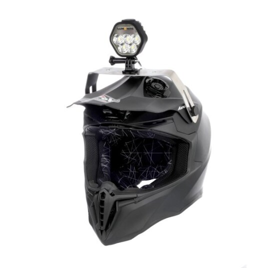 Enduro Hjelmpakke LUMONITE Navigator2 4195 lm / Oppladbar 1 lykt & batteri + hjelmfeste bue 4195 lm