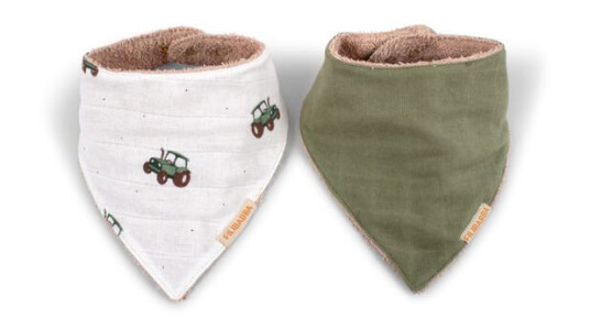 Filibabba Bandana smekke 2-pakning - Traktor Filibabba Bandana smekke 2-pakning - Traktor