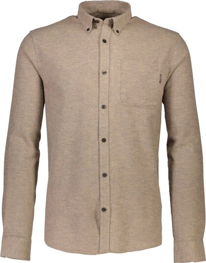Lindbergh Brushed Twill Shirt L/S MID BROWN XL