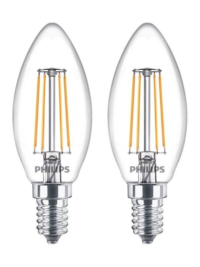 Philips LED-lyspære LED classic 40W B35 E14 WW CL ND 2PF/6 E14