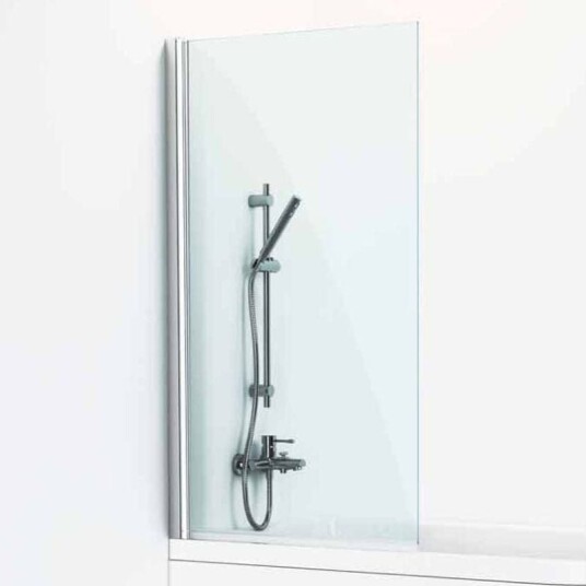 Svedbergs Skoga Badekarvegg Rett 80 cm, Alu Matt/Klarglass