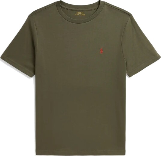 Ralph Lauren Kids Cotton Jersey Crewneck Tee Khaki green 138 149 Ralph Lauren Kids Cotton Jersey Crewneck Tee Khaki green 138 149