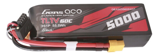 Gens Ace 3S 5000mAh 60C LiPo Batteri for Fjernstyrte Kjøretøy - XT60