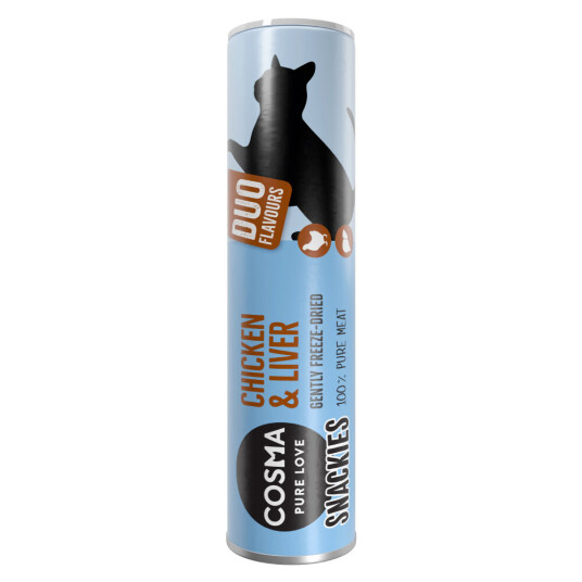Cosma Snackies Duo 2 In 1 Frysetørket Kattesnacks Kyllingbryst & Kyllinglever 28 G