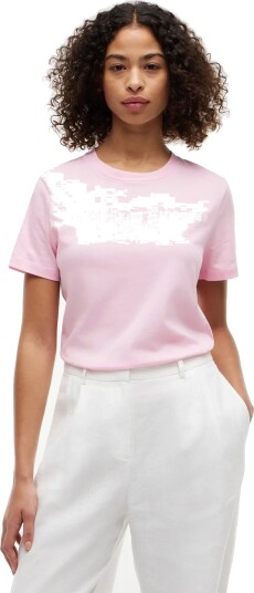 Tommy Hilfiger Reg Corp Logo C Nk Ss Pink 1 X