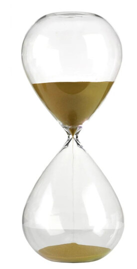 POLSPOTTEN Ball timeglass L 38 cm Gull POLSPOTTEN Ball timeglass L 38 cm Gull