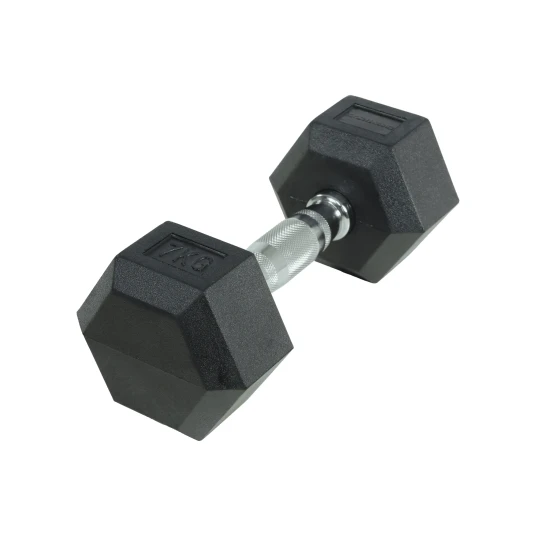 Crossmaxx Hexagon Manual 7 kg   Laget av støpejern belagt med gummi   Riflet håndtak for godt grep   For crossfit og styrketrening