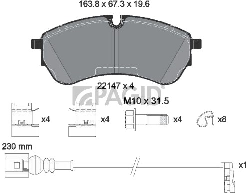 PAGID T4258N Bremseklosser