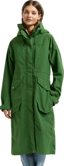 Didriksons Women's Louise Parka Long Velvet Green 42