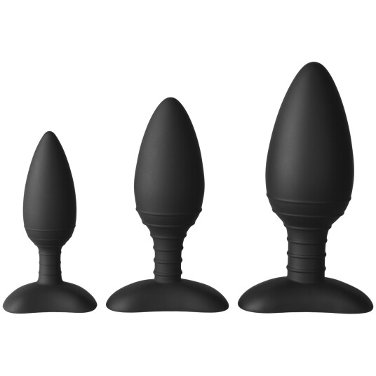 Nexus Butt Plug Trio-sett - Svart Nexus Butt Plug Trio-sett - Svart