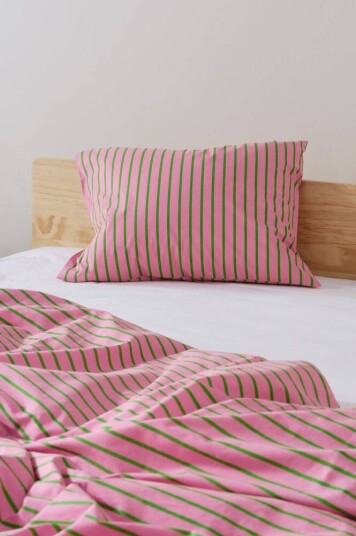 Sima putetrekk økologisk Rosa/grønn 80X80 Sima putetrekk økologisk Rosa/grønn 80X80