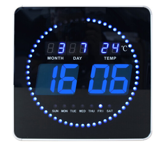 Unilux Flo LED klokke, svart