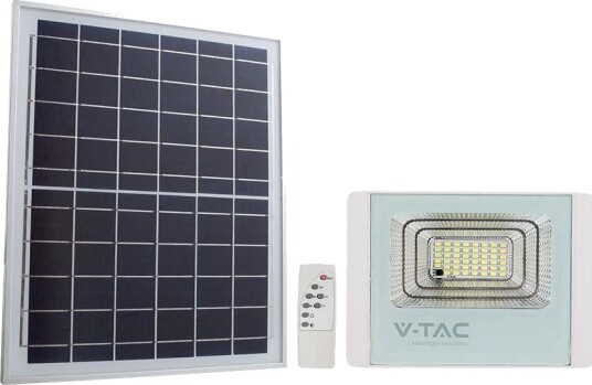 V Tac 40W Led Flomlys Med Solcelle Hvit 6400K