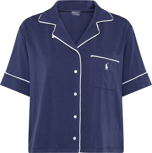 Polo Ralph Lauren Intimates Short Sleeve Jersey Pajama Set Navy S