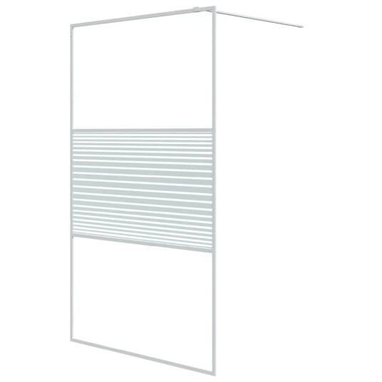 Dusjvegg hvit 115x195 cm klart ESG-glass Dusjvegg hvit 115x195 cm klart ESG-glass