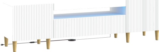 vidaXL LED TV skap Hvit Konstruert tre