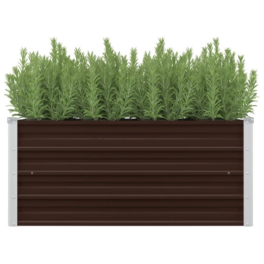 vidaXL Høybed brun 100x40x45 cm galvanisert stål vidaXL Høybed brun 100x40x45 cm galvanisert stål