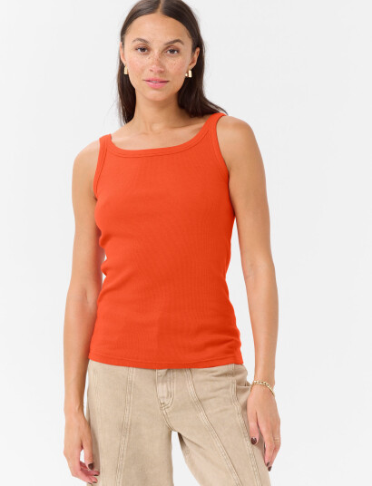 Kaffe Kacarna Tank Top - Orange - M