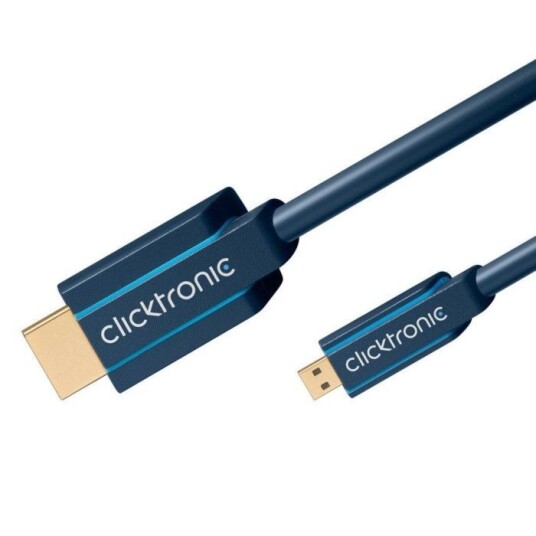 Clicktronic High Speed Micro-HDMI-kabel 5 m, Grå