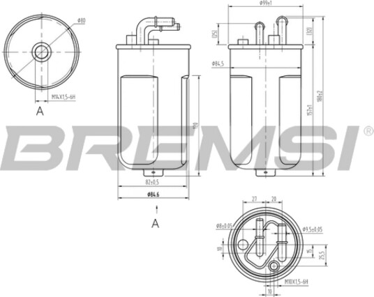 Drivstoffilter BREMSI FE0054 Drivstoffilter BREMSI FE0054