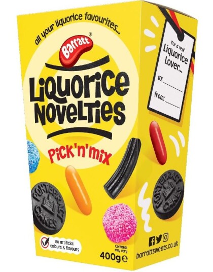 Barratt Liquorice Novelties Pick "n" Mix Lakrisblanding i Gaveboks 400 gram