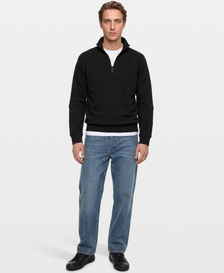 HUGO Atlas Half Zip Black M