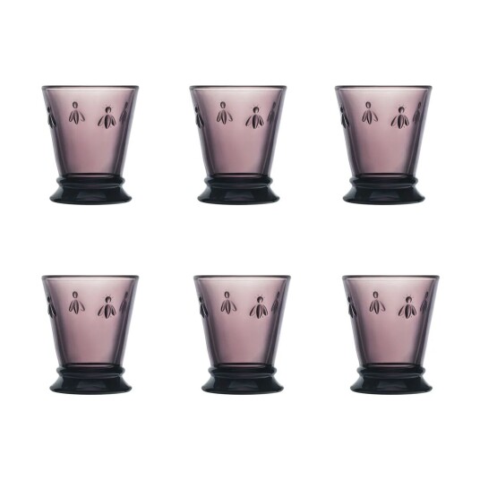 La Roch?re Abeille drikkeglass 26 cl 6-pakning Aubergine