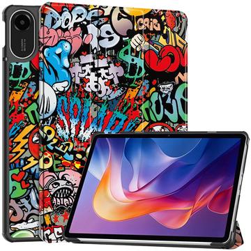 Xiaomi Redmi Pad 2 Tri-Fold Series Smart Folio-etui Graffiti