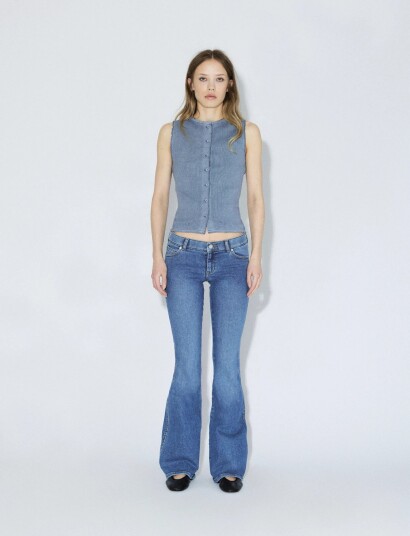 Dr Denim Kily Low Bootcut   Blue   XL x 32