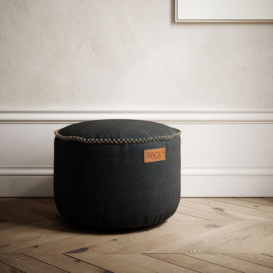 Sackit Canvas puff svart Sackit Canvas puff svart