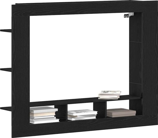 TV stativ Veggmontert Svart Eik 152x22x113 cm TV stativ Veggmontert Svart Eik 152x22x113 cm