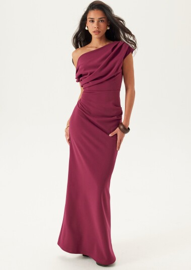 Bubbleroom Occasion Asymmetric Draped Maxi Dress