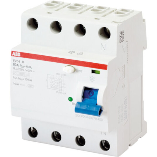 ABB Jordfeilbryter F204 4p Type B 40A/30mA ABB - 1683073