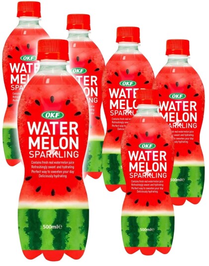20 stk OKF Fruit Sparkling Watermelon Brus med Vannmelonsmak Hel Eske 20x500 ml Korea 20 stk OKF Fruit Sparkling Watermelon Brus med Vannmelonsmak Hel Eske 20x500 ml Korea