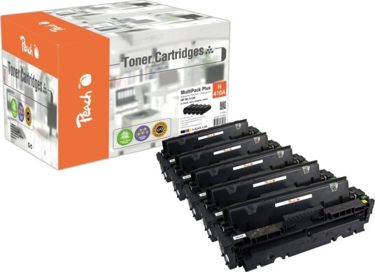 Peach-tonerkassetter som passer HP 410A Toner multipakke Plus CF410-3A, 5-pack