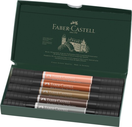 Faber-Castell India ink PAP Dual Marker portrait 5 pcs 162009 Faber-Castell India ink PAP Dual Marker portrait 5 pcs 162009