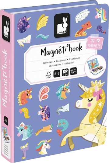 Janod Magneti"Book Enhjørning Magnetsett 44 Stk Janod Magneti"Book Enhjørning Magnetsett 44 Stk