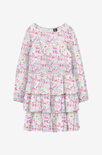 Vero Moda Girl   Kjole vmSmilla LS Short Layer   Blå