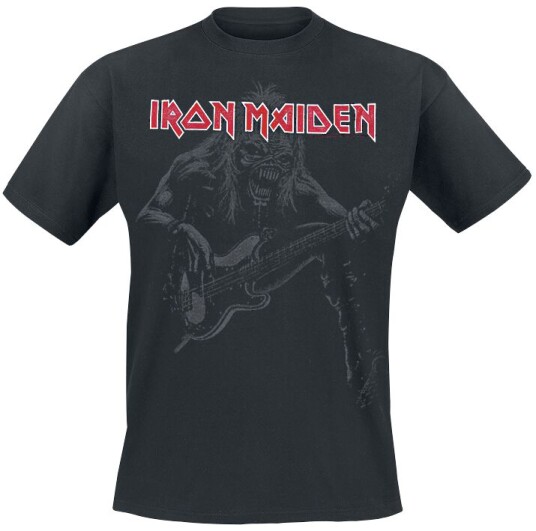 Iron Maiden T-skjorte Eddie Bass S til 5XL Herrer svart