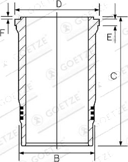 GOETZE ENGINE 15-260040-00 Sylinderhylse