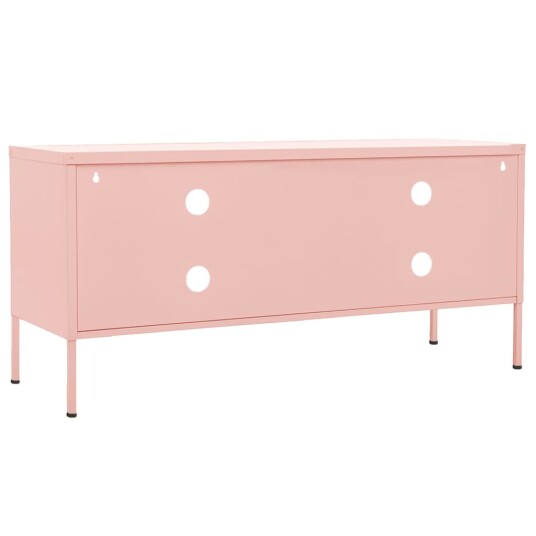 vidaXL TV-benk rosa 105x35x50 cm stål
