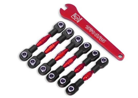 Traxxas 8341R Turnbuckles Front and Rear Alu Red set Traxxas 8341R Turnbuckles Front and Rear Alu Red set
