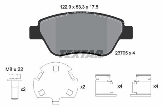 Bremseklosser TEXTAR 2370507