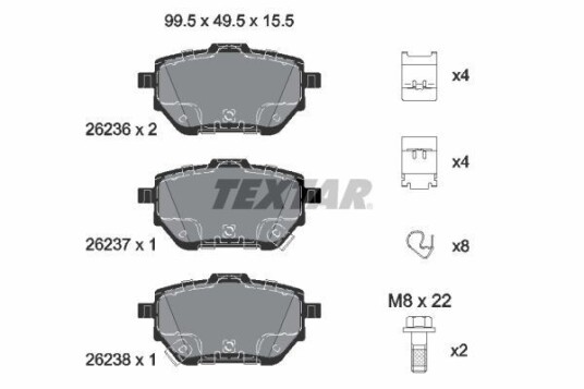 Bremseklosser TEXTAR 2623601